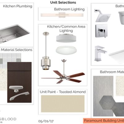 a design plan showing a collection of design elements