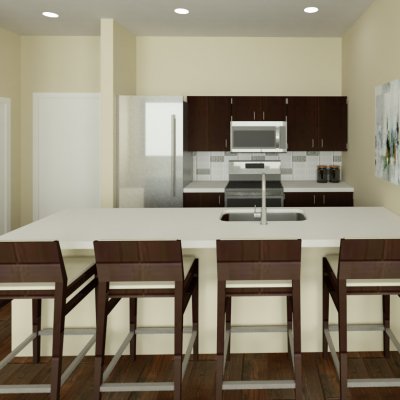 Paramount Square Apartment Kitchen