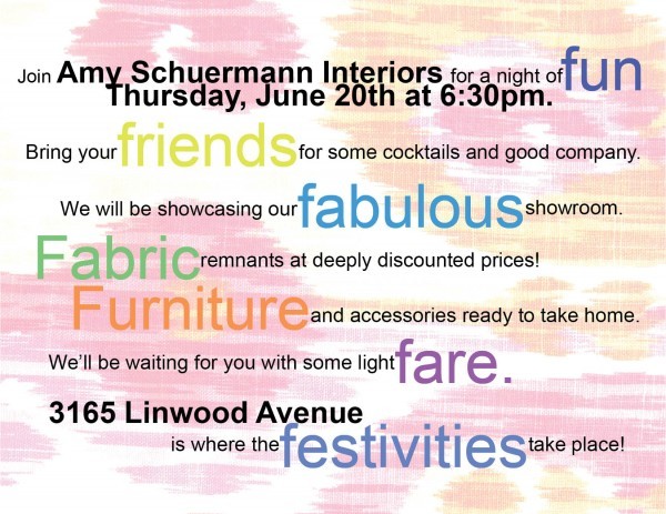 Join Us for a Home Furnishings and Fabric Party