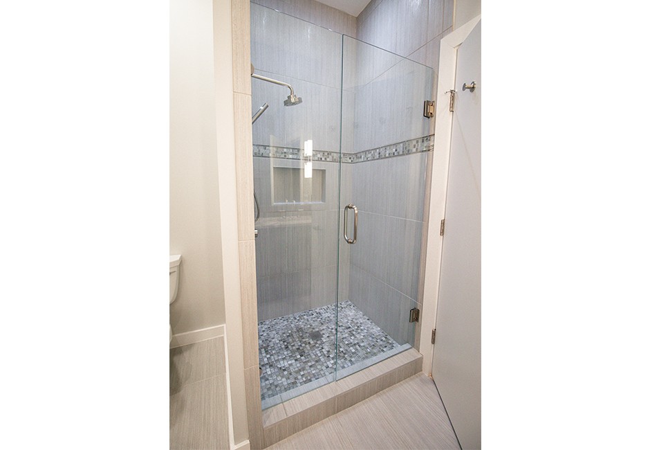 view of a walk-in bathroom shower